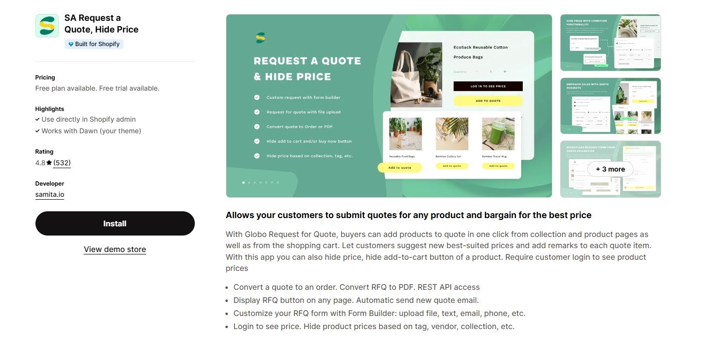 Request a Quote by Globo
